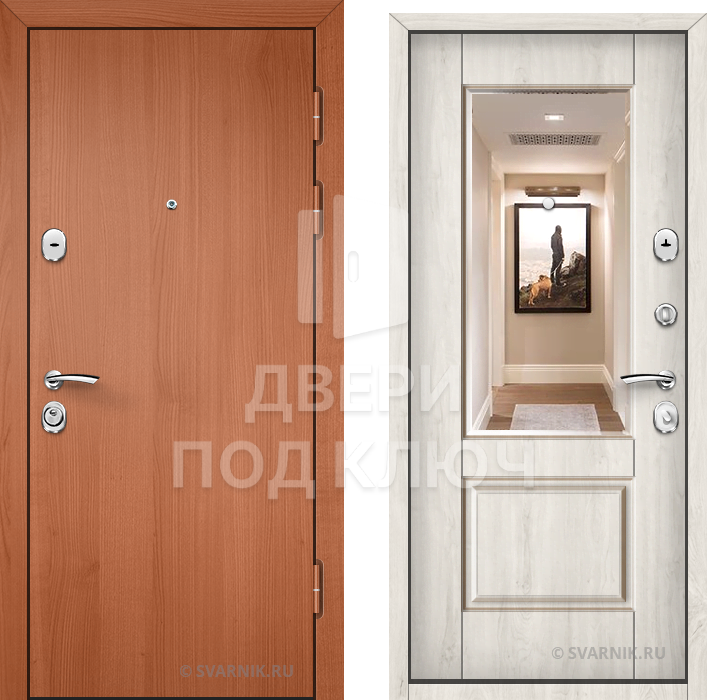 Входная дверь с зеркалом для дома ДПК-10222